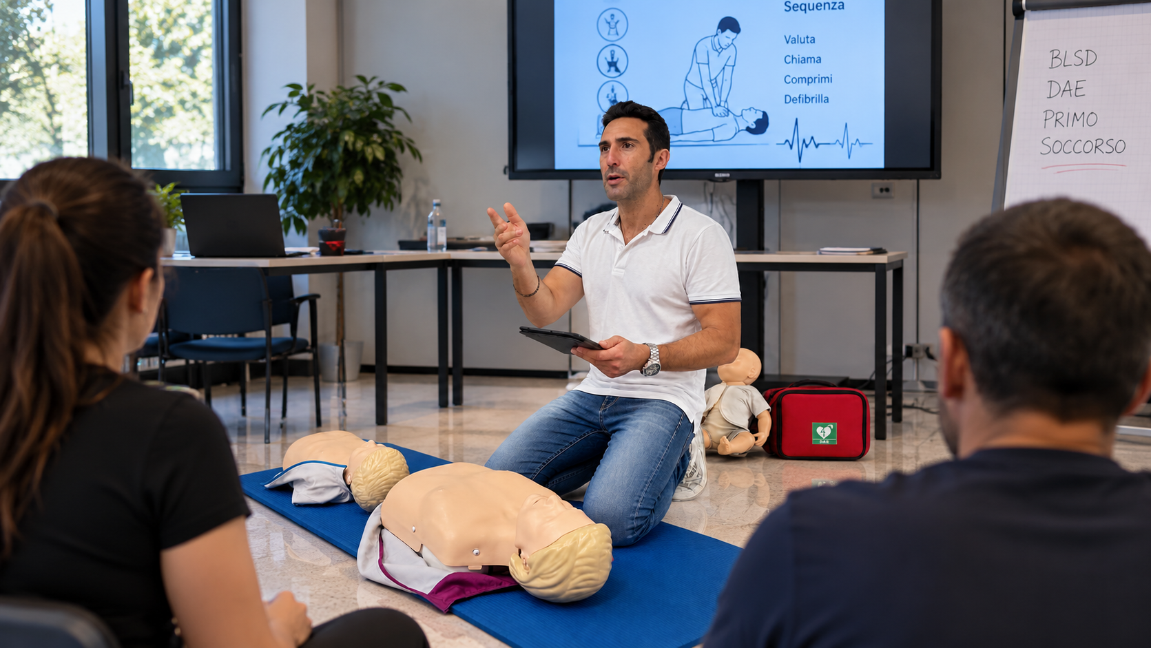 Docente Formazione Sanitaria durante una lezione